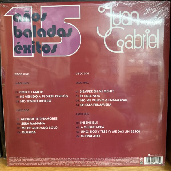 Juan Gabriel / 15 Años Baladas Exitos - Imagen 2