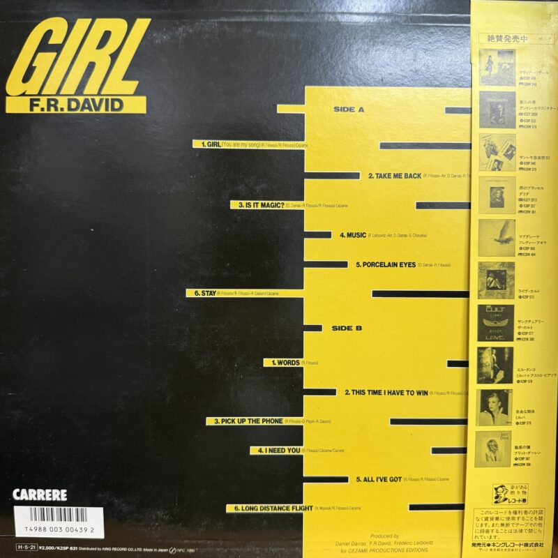 F.R. David / Girl - Imagen 2
